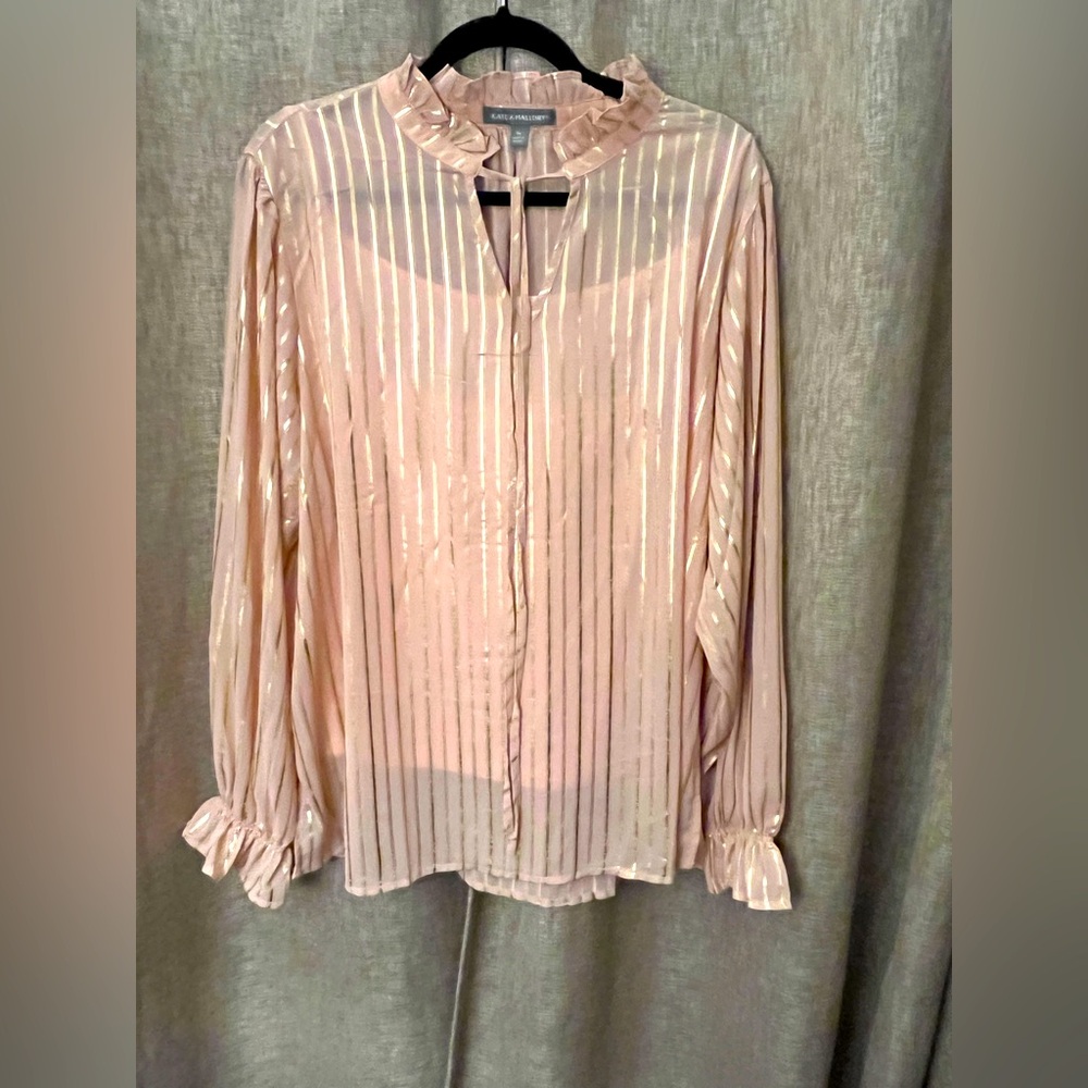 Kate & Mallory Blush Striped Blouse